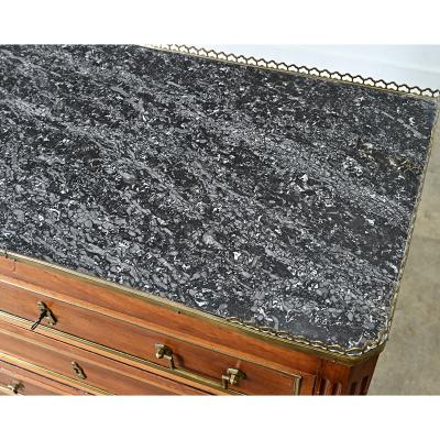French 19th Century Petite Commode with Inset Marble Top