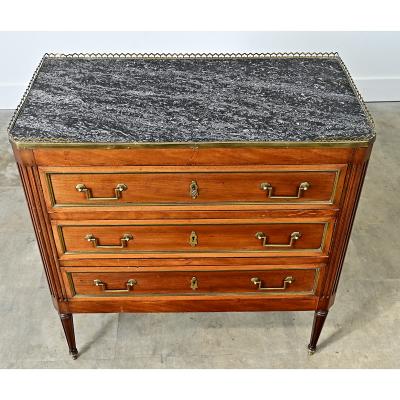 French 19th Century Petite Commode with Inset Marble Top