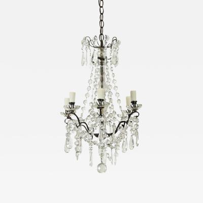 French 19th Century Petite Crystal Chandelier