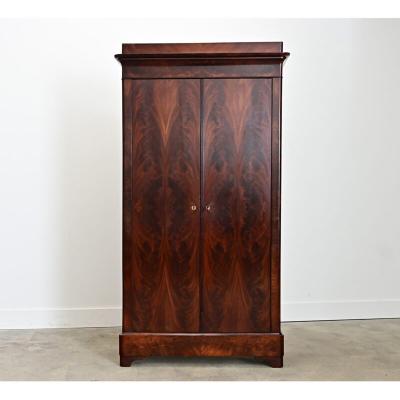 French 19th Century Petite Mahogany Louis Philippe Armoire
