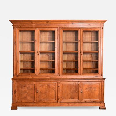 French 19th Century Pine and Glass Door Bibliotheque