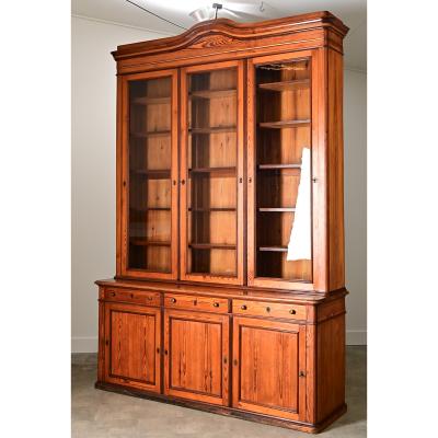 French 19th Century Pitch Pine Bibliotheque