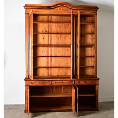 French 19th Century Pitch Pine Bibliotheque