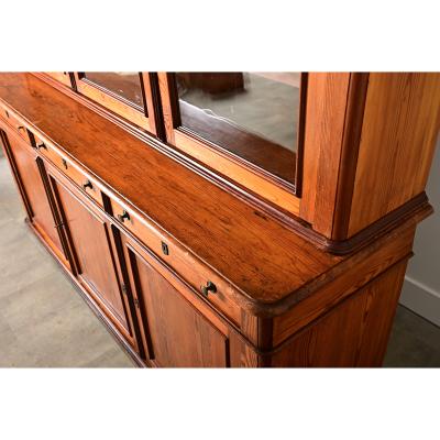 French 19th Century Pitch Pine Bibliotheque