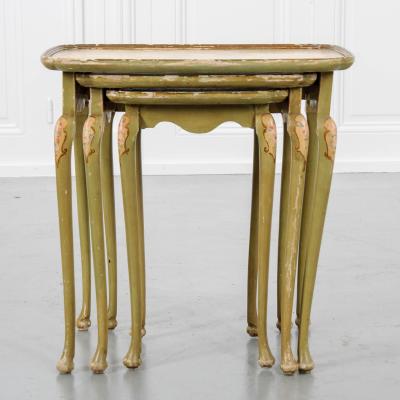 French 19th Century Polychrome Nesting Tables