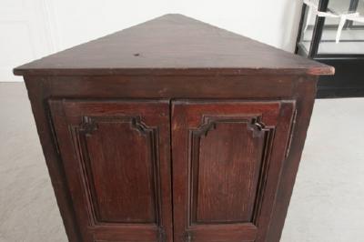 French 19th Century Provincial Oak Corner Cabinet