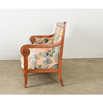 French 19th Century Restauration Fruitwood Settee