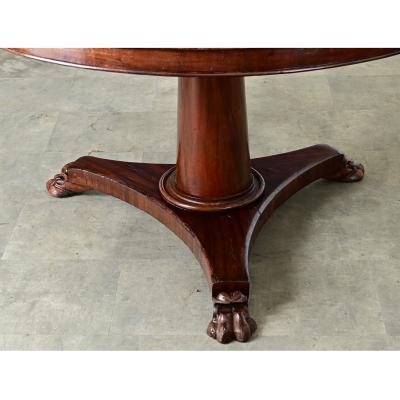 French 19th Century Restauration Mahogany Gueridon