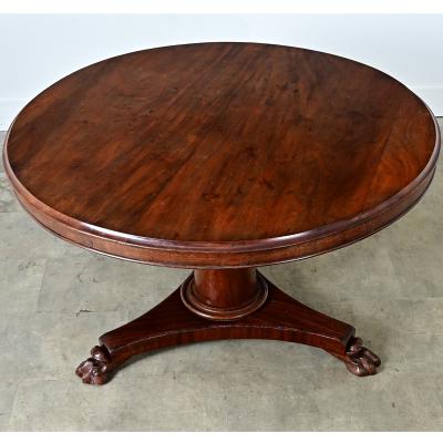 French 19th Century Restauration Mahogany Gueridon