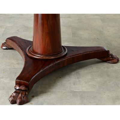 French 19th Century Restauration Mahogany Gueridon