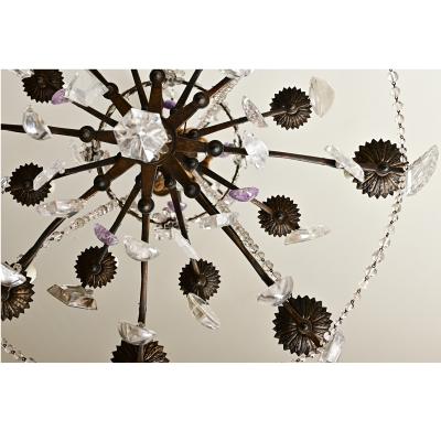 French 19th Century Rock Crystal and Amethyst Chandelier