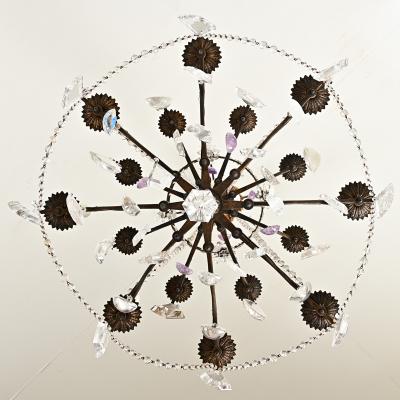 French 19th Century Rock Crystal and Amethyst Chandelier