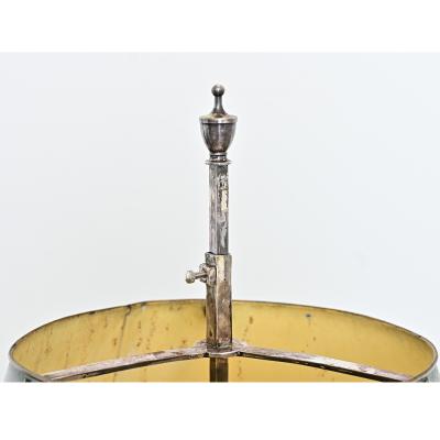 French 19th Century Silverplate Bouillotte Table Lamp