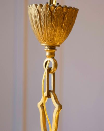 French 19th Century Six Light Iron Chandelier with Spiral and Scrolling Arms