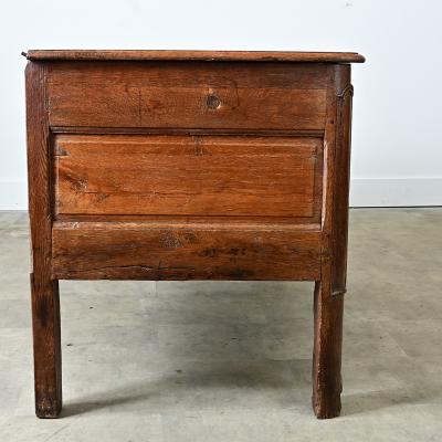 French 19th Century Solid Oak Carved Coffer
