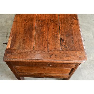 French 19th Century Solid Oak Carved Coffer
