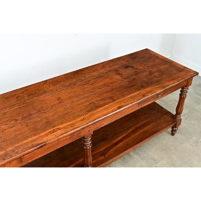 French 19th Century Solid Oak Drapery Table
