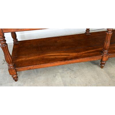 French 19th Century Solid Oak Drapery Table