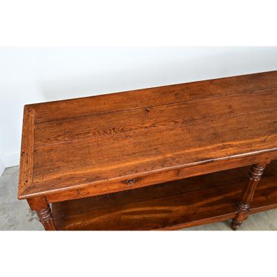 French 19th Century Solid Oak Drapery Table