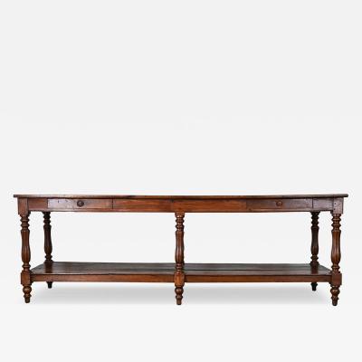 French 19th Century Solid Oak Drapery Table