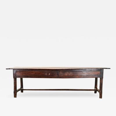 French 19th Century Solid Oak Farm Table