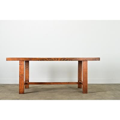 French 19th Century Solid Oak Farm Table