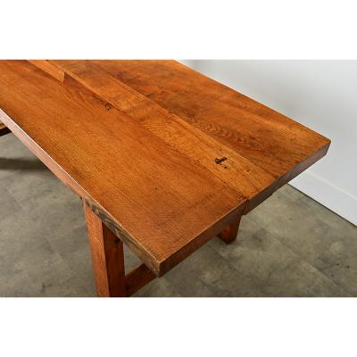 French 19th Century Solid Oak Farm Table