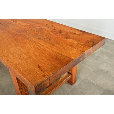 French 19th Century Solid Oak Farm Table