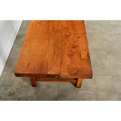 French 19th Century Solid Oak Farm Table