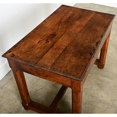 French 19th Century Solid Oak Petite Farm Table
