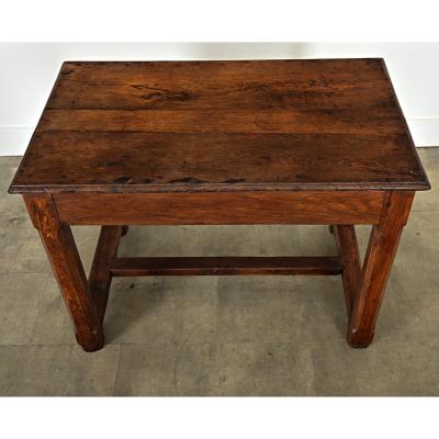 French 19th Century Solid Oak Petite Farm Table