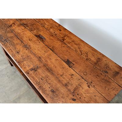 French 19th Century Solid Oak Workbench