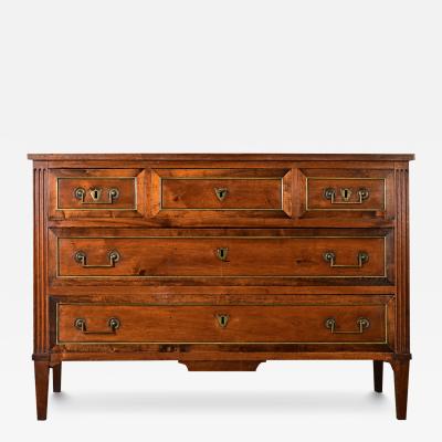 French 19th Century Solid Walnut Commode