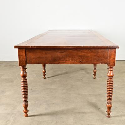 French 19th Century Solid Walnut Convent Dining Table