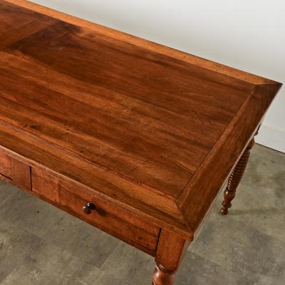 French 19th Century Solid Walnut Convent Dining Table