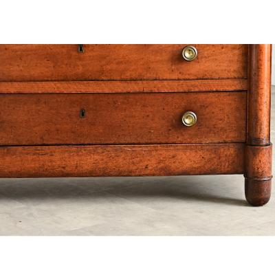 French 19th Century Solid Walnut Empire Commode