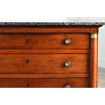 French 19th Century Solid Walnut Empire Commode