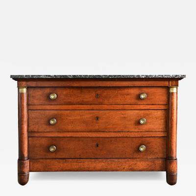 French 19th Century Solid Walnut Empire Commode