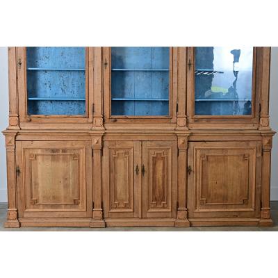 French 19th Century Stripped Oak Bibliotheque