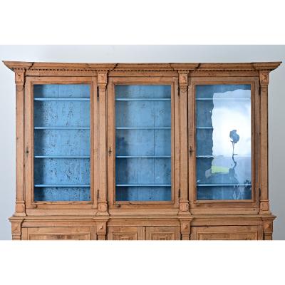 French 19th Century Stripped Oak Bibliotheque