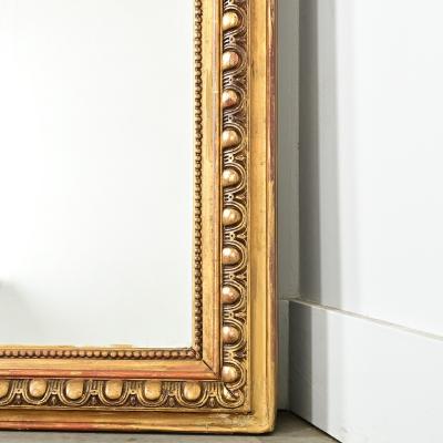 French 19th Century Symmetrical Egg Dart Gilt Mirror