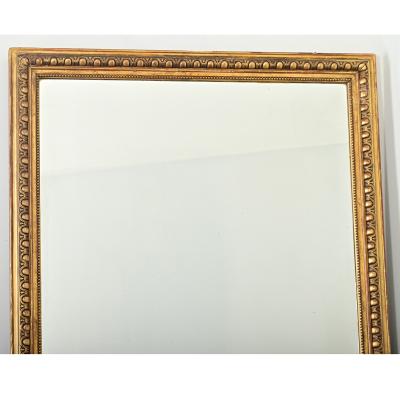 French 19th Century Symmetrical Egg Dart Gilt Mirror