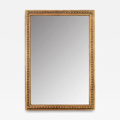 French 19th Century Symmetrical Egg Dart Gilt Mirror