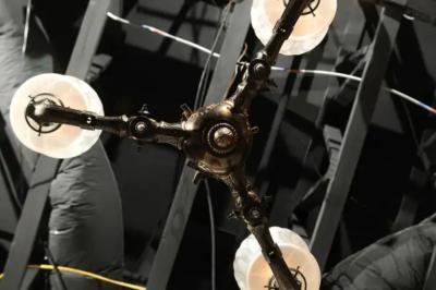 French 19th Century Three Light Bronze and Baccarat Chandelier with Cherubs