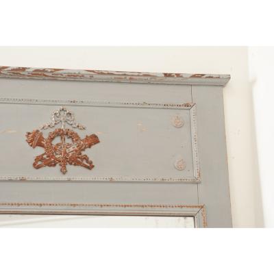 French 19th Century Trumeau with Original Mirror Glass