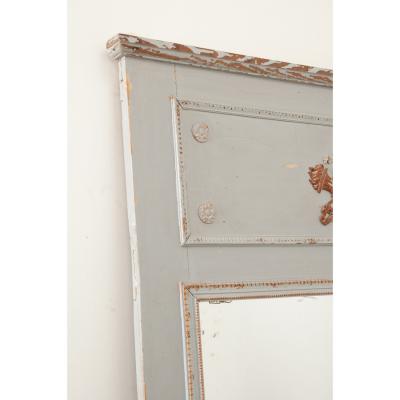 French 19th Century Trumeau with Original Mirror Glass