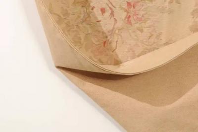 French 19th Century Vertical Hand Woven Tapestry with Floral D cor and Volutes