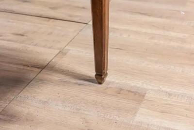 French 19th Century Walnut Desk with Carved Apron and Lateral Drawer