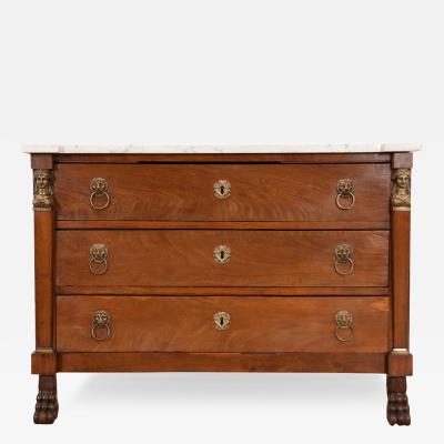 French 19th Century Walnut Empire Commode