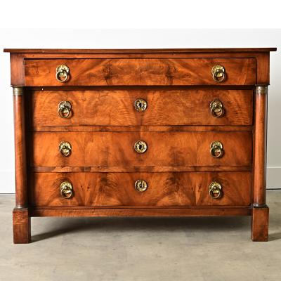French 19th Century Walnut Empire Commode